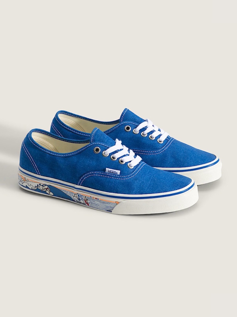 Vans Authentic Shoe Sidewall
Print Classic Blue Women's 10.0
US